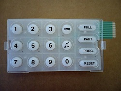 Replacement buttons Texecom Veritas Remote Keypad & Veritas 8 Compact Membrane